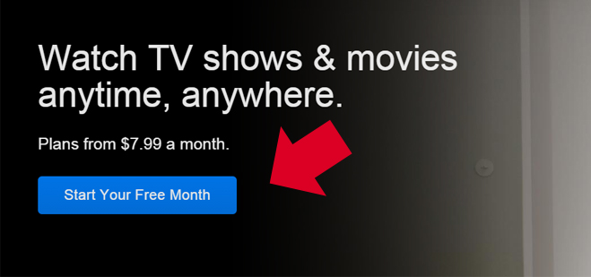 Netflix  cta copy