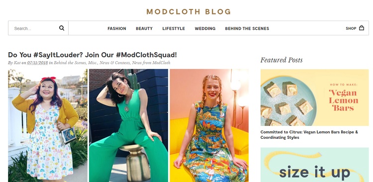 Seasonal Branding - ModCloth