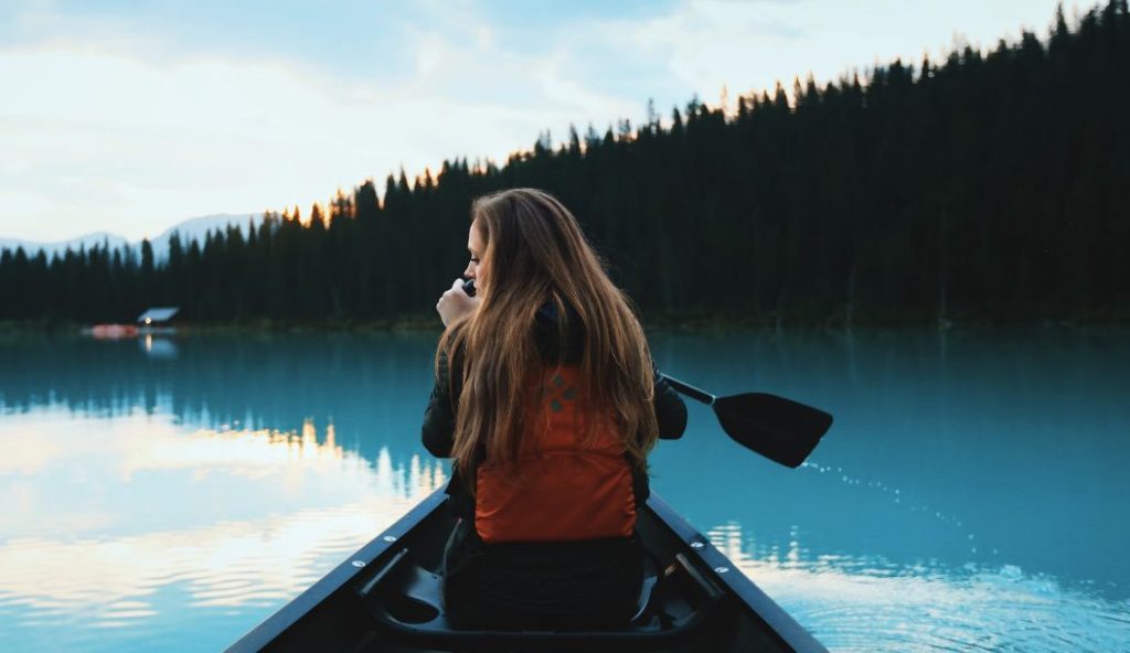 woman in boat